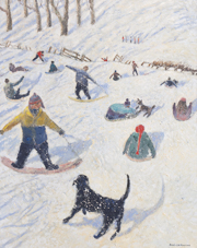 Sledging in Frittenden 100x80cm